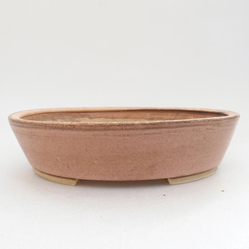 Keramik-Bonsaischale 18,5 x 16 x 4,5 cm, Farbe rosa
