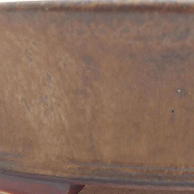Keramik-Bonsaischale 18,5 x 17 x 4,5 cm, Farbe braun