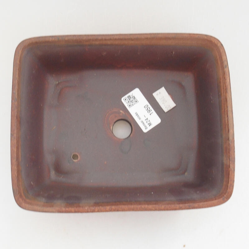 Keramik-Bonsaischale 18 x 14 x 5,5 cm, Farbe braun