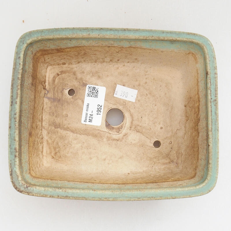 Keramik-Bonsaischale 18 x 14 x 5,5 cm, Farbe grün