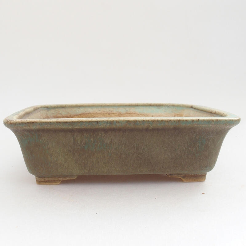 Keramik-Bonsaischale 18 x 14 x 5,5 cm, Farbe grün