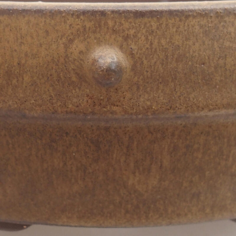 Keramik-Bonsaischale 18 x 18 x 5,5 cm, Farbe braun