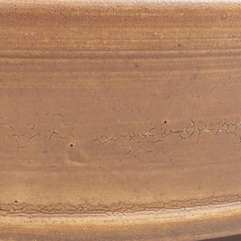 Keramik-Bonsaischale 18 x 18 x 5 cm, Farbe braun