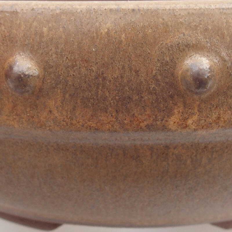 Keramik-Bonsaischale 18 x 18 x 6 cm, Farbe braun