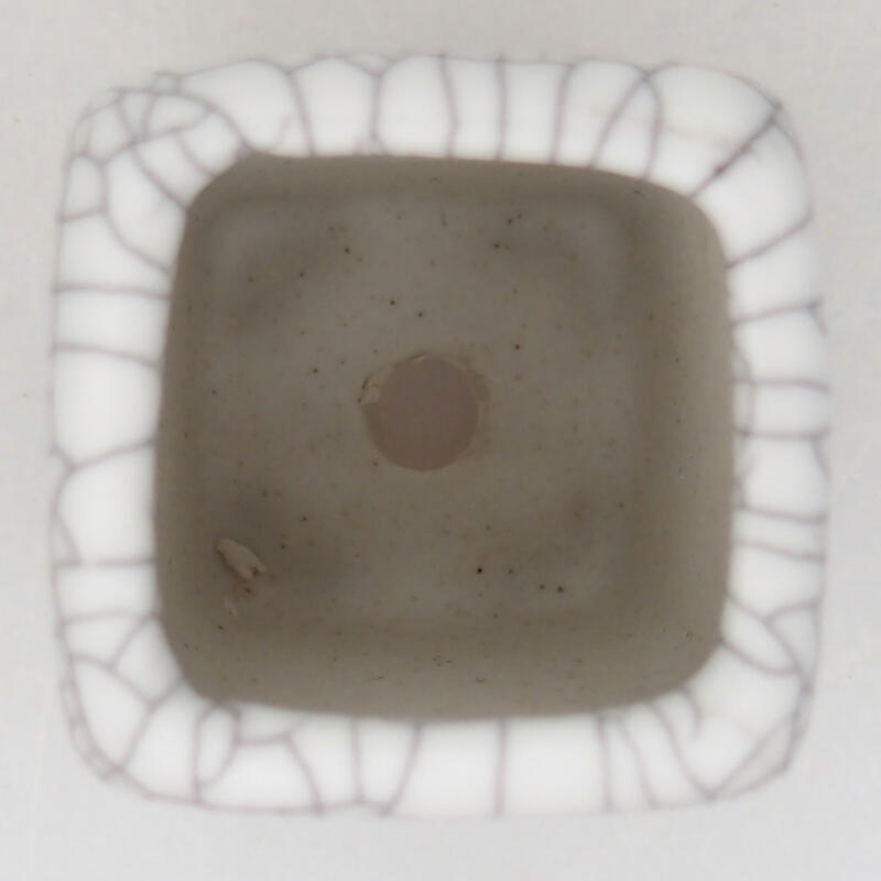 Keramik-Bonsaischale 2,5 x 2,5 x 3,5 cm, Raku-Farbe