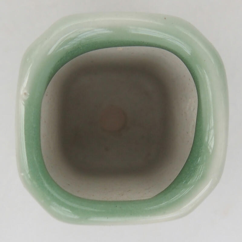Keramik-Bonsaischale 2,5 x 2,5 x 4,5 cm, Farbe grün