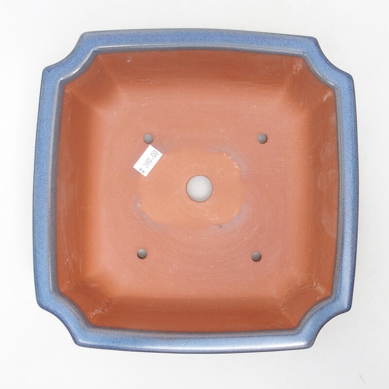 Bonsaischale aus Keramik 21,5 x 21,5 x 6,5 cm, Farbe Blau