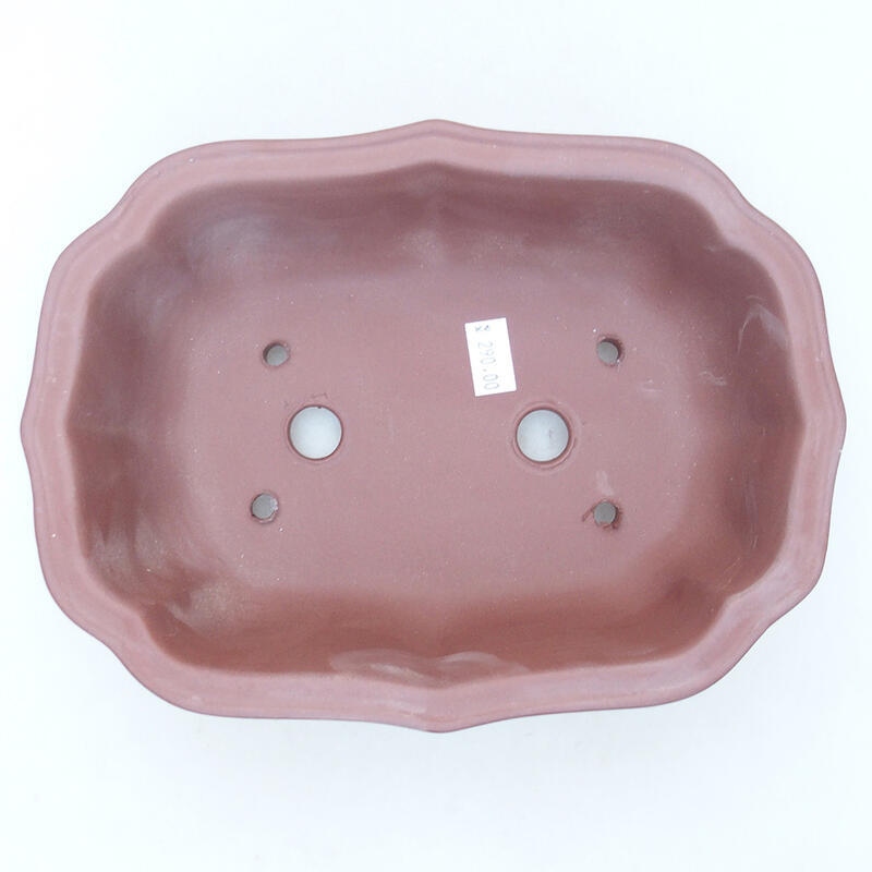 Bonsaischale aus Keramik 21 x 15,5 x 7 cm, Farbe braun