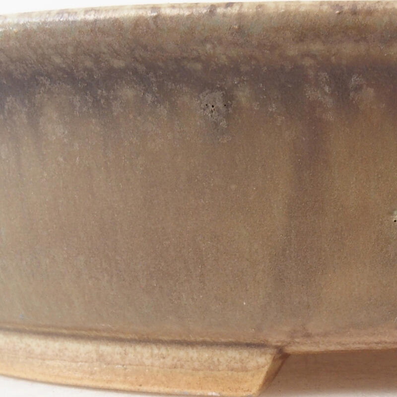 Keramik-Bonsaischale 21 x 19 x 5 cm, Farbe grün