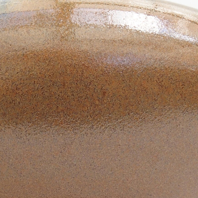 Keramik-Bonsaischale 21 x 21 x 6,5 cm, Farbe braun