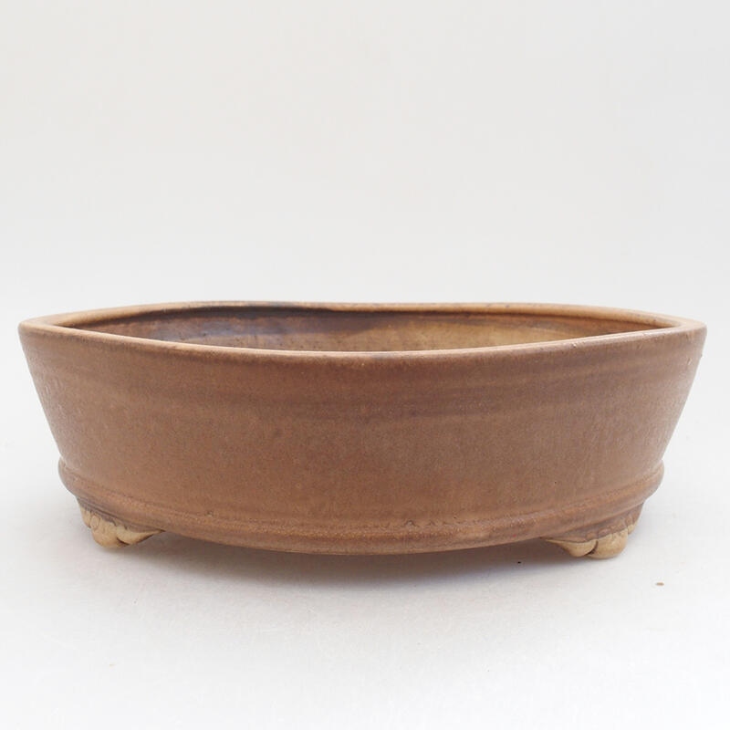 Keramik-Bonsaischale 21 x 21 x 6 cm, Farbe rosa