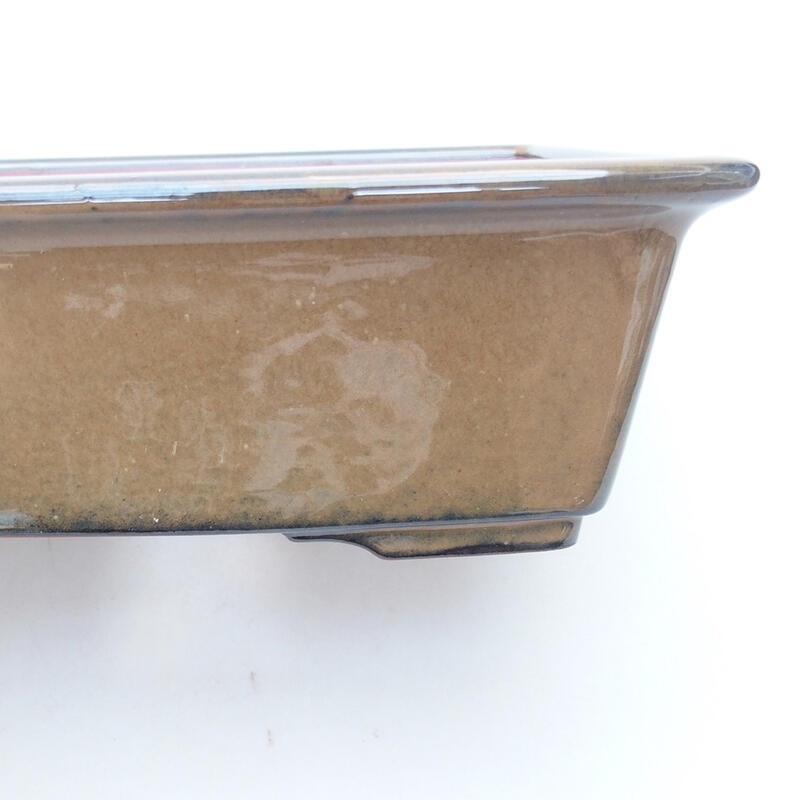 Bonsaischale aus Keramik 22 x 17 x 7 cm, Farbe braun