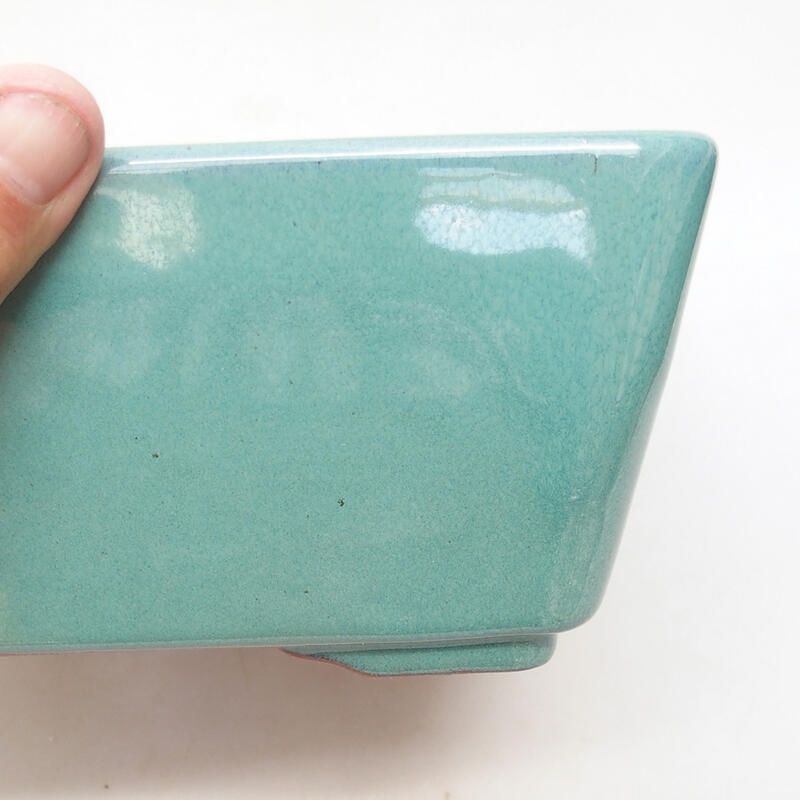 Bonsaischale aus Keramik 22 x 22 x 9 cm, Farbe grün