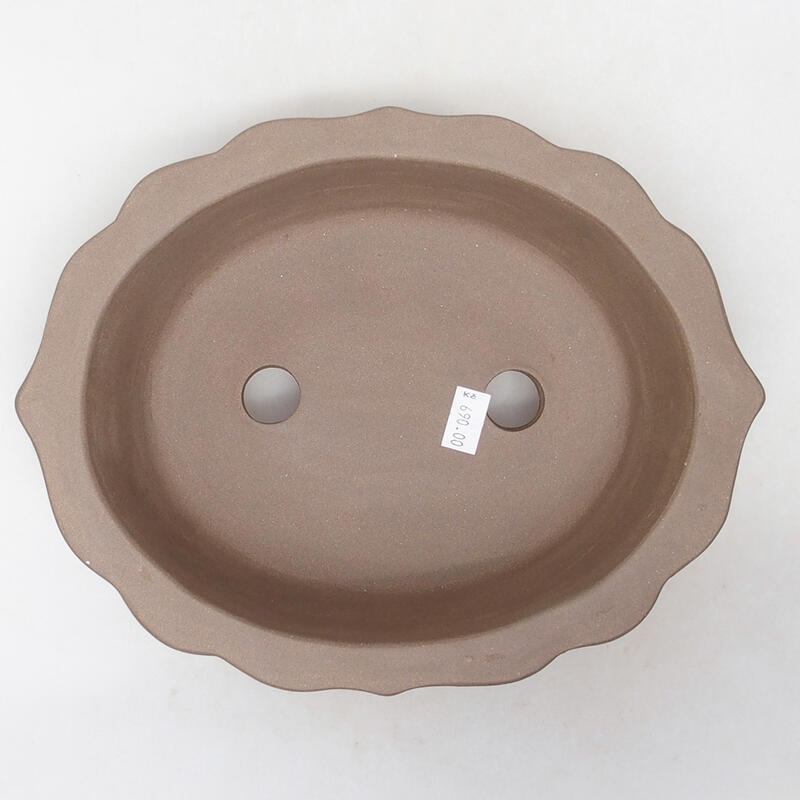 Bonsaischale aus Keramik 24 x 19 x 7,5 cm, Farbe braun