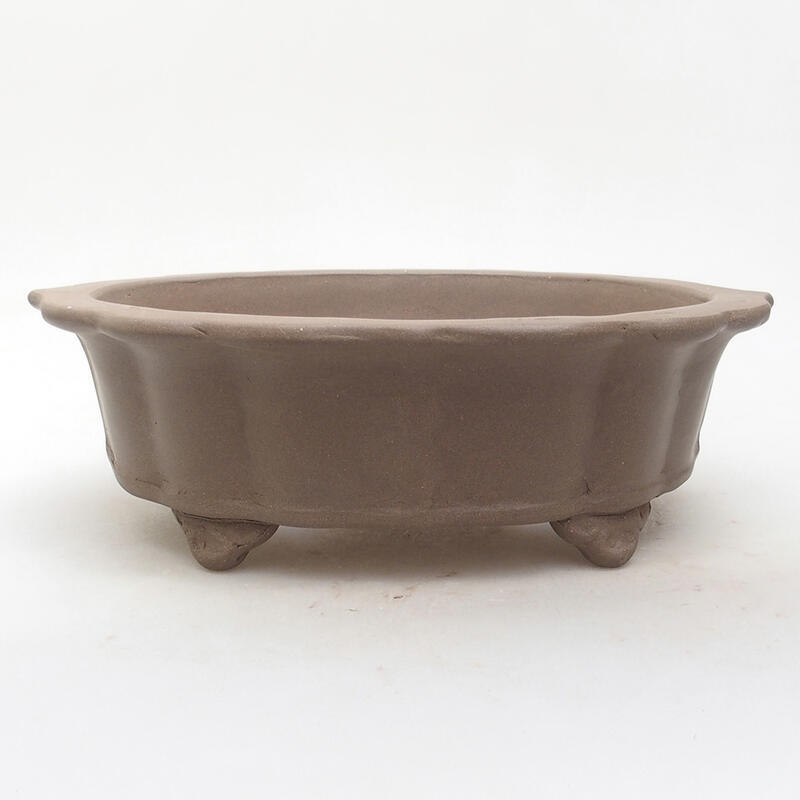 Bonsaischale aus Keramik 24 x 19 x 7,5 cm, Farbe braun