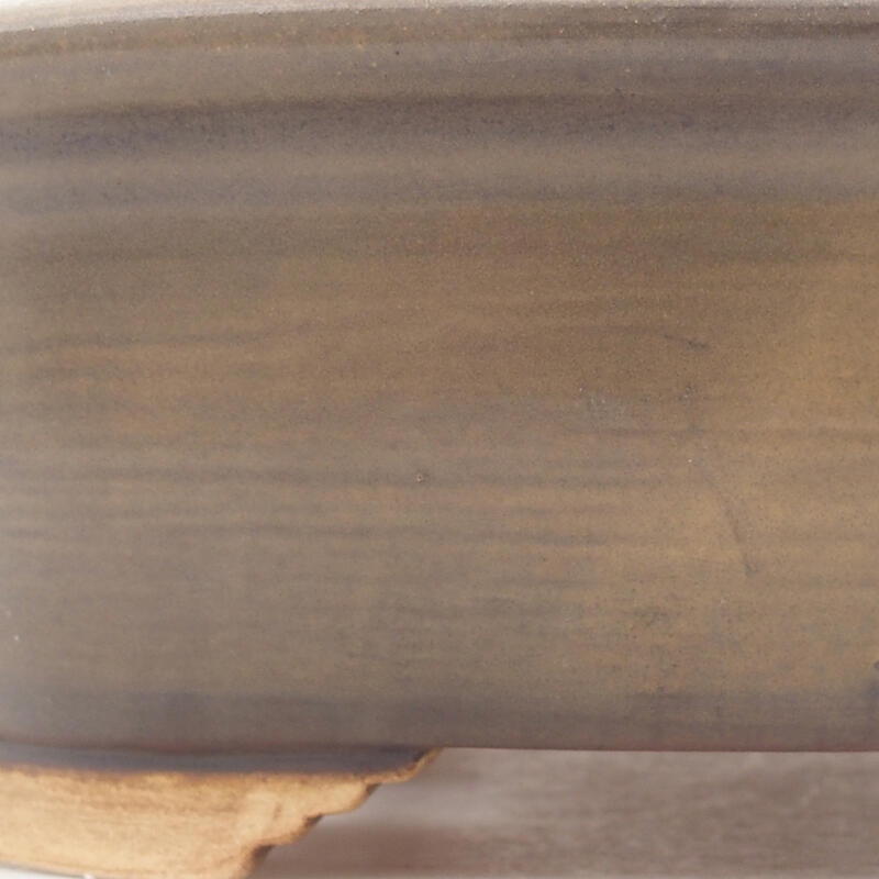 Keramik-Bonsaischale 25,5 x 22 x 7,5 cm, Farbe braun