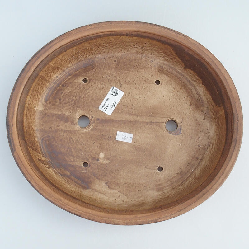 Keramik-Bonsaischale 28,5 x 25 x 6 cm, Farbe rosa