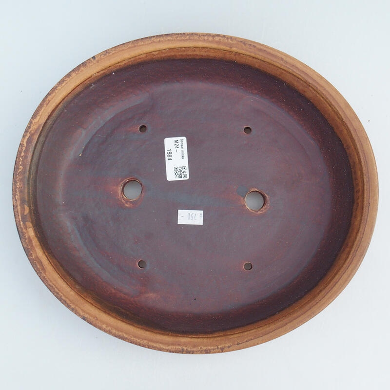 Keramik-Bonsaischale 28,5 x 25 x 6 cm, Farbe rosa
