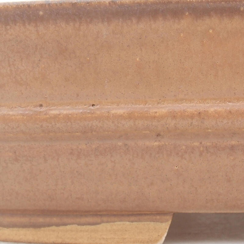 Keramik-Bonsaischale 29,5 x 25 x 7 cm, Farbe braun