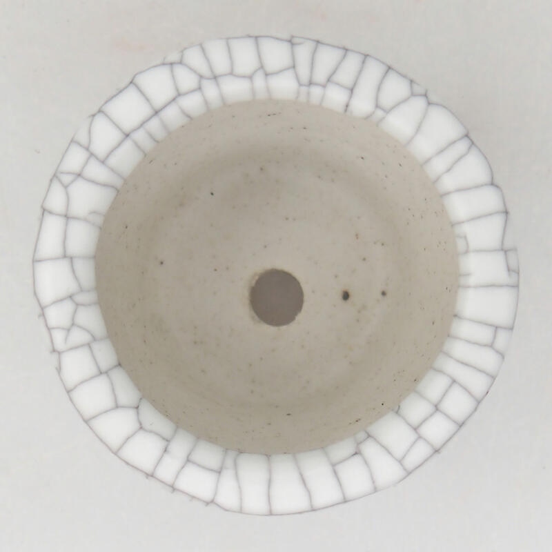 Keramik-Bonsaischale 3,5 x 3,5 x 2,5 cm, Raku-Farbe