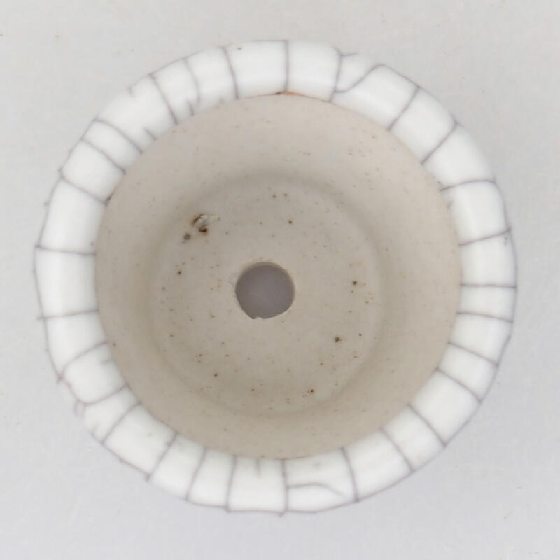 Keramik-Bonsaischale 3,5 x 3,5 x 2,5 cm, Raku-Farbe