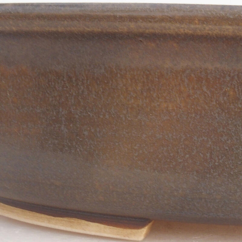 Keramik-Bonsaischale 32 x 28 x 7,5 cm, Farbe braun
