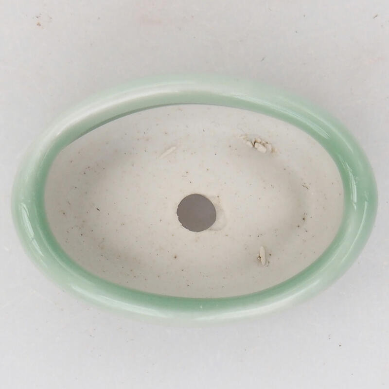 Keramik-Bonsaischale 4,5 x 3 x 2 cm, Farbe grün