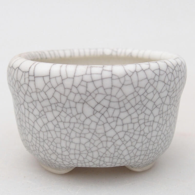 Keramik-Bonsaischale 4,5 x 4,5 x 3 cm, Farbe Raku