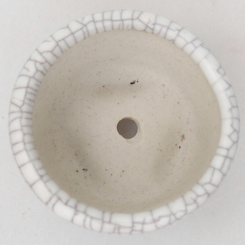 Keramik-Bonsaischale 4,5 x 4,5 x 3 cm, Farbe Raku