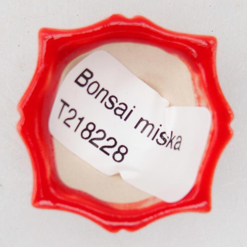 Keramik-Bonsaischale 4 x 3,5 x 2 cm, Farbe Rot
