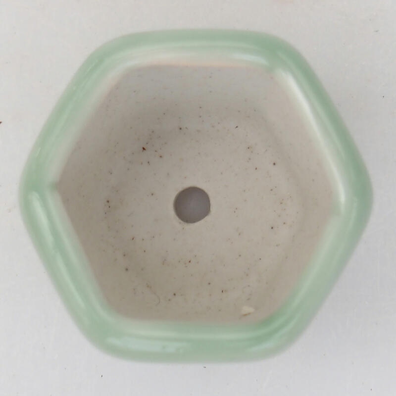 Keramik-Bonsaischale 4 x 3,5 x 3 cm, Farbe grün
