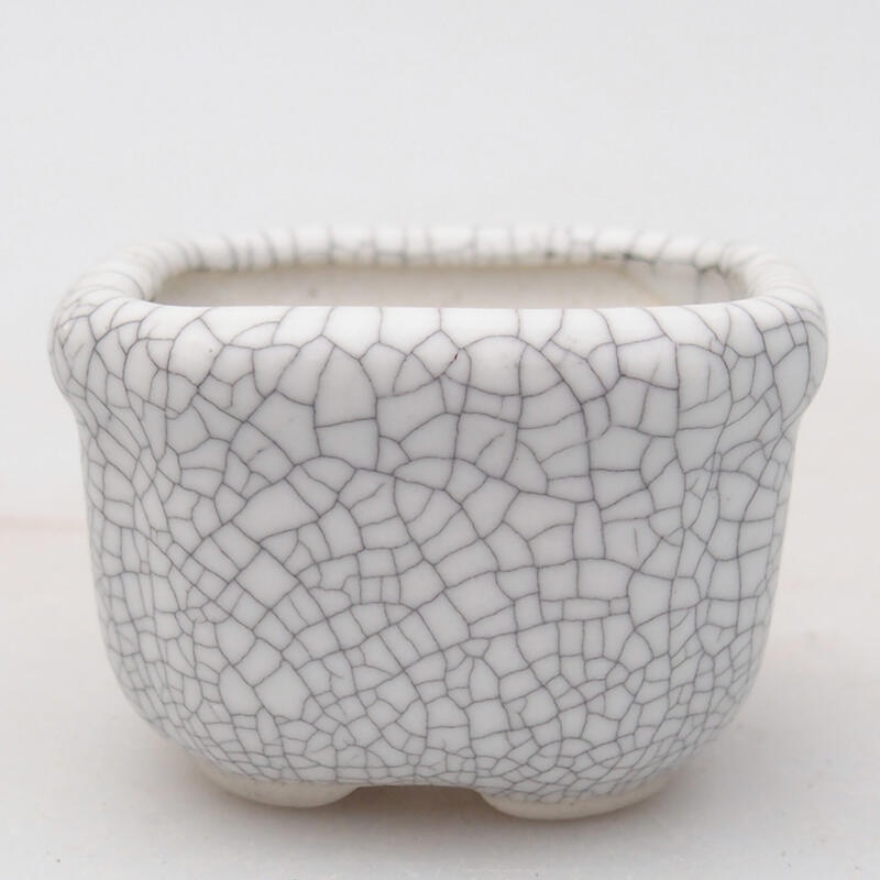 Keramik-Bonsaischale 4 x 4 x 2,5 cm, Farbe Raku