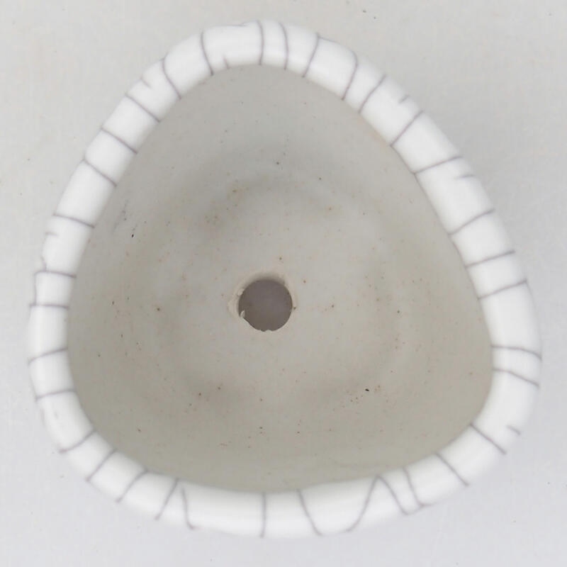 Keramik-Bonsaischale 4 x 4 x 3 cm, Farbe Raku