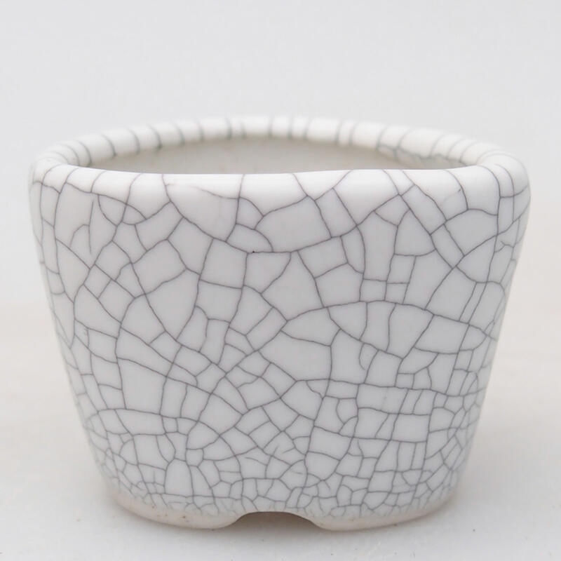 Keramik-Bonsaischale 4 x 4 x 3 cm, Farbe Raku