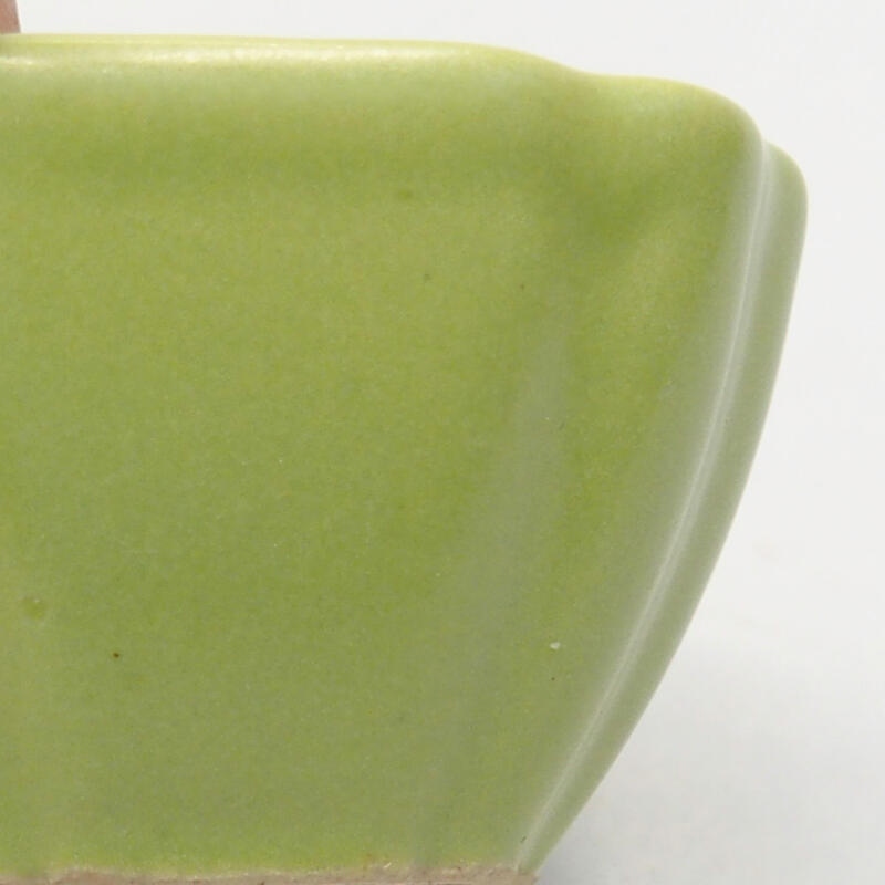 Keramik-Bonsaischale 5 x 5 x 2,5 cm, Farbe grün