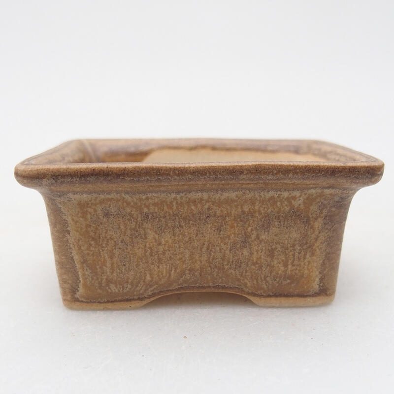 Bonsaischale aus Keramik 6 x 4,5 x 2,5 cm, Farbe Beige