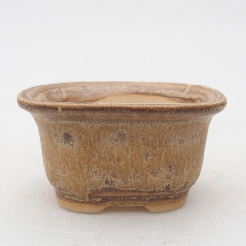 Bonsaischale aus Keramik, 6 x 5 x 3 cm, beige