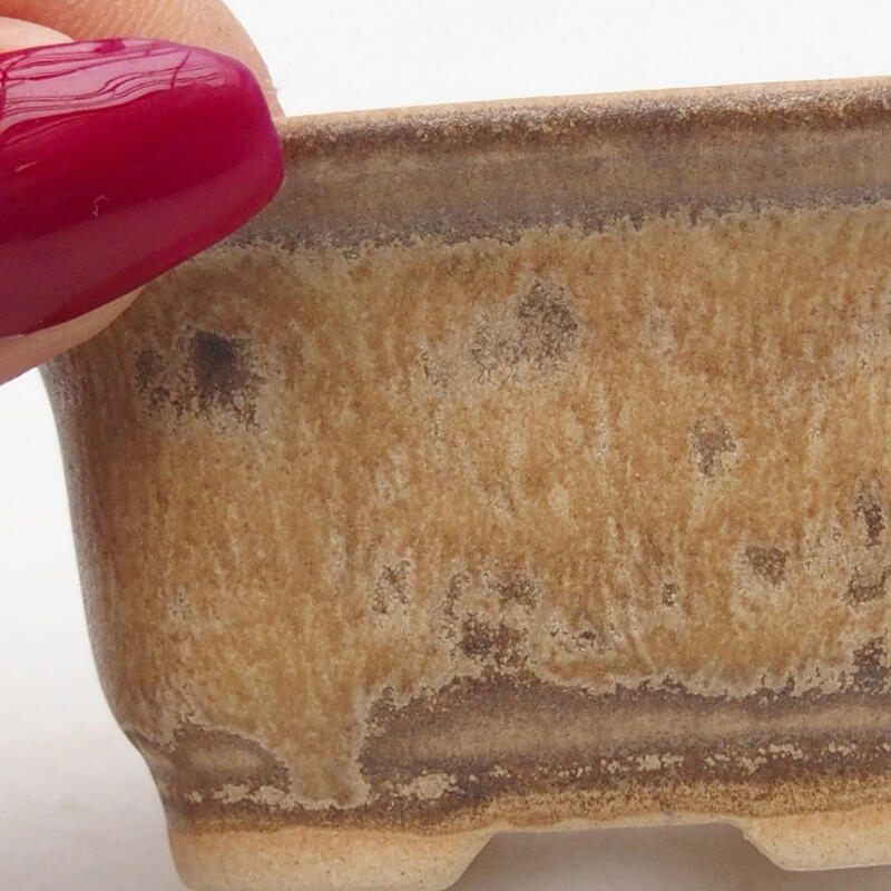 Bonsaischale aus Keramik, 6 x 5 x 3 cm, beige