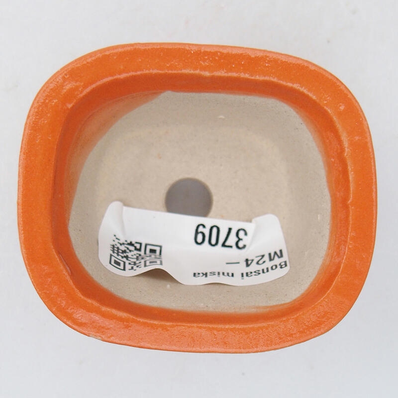 Bonsaischale aus Keramik, 6 x 5 x 3 cm, orangefarben