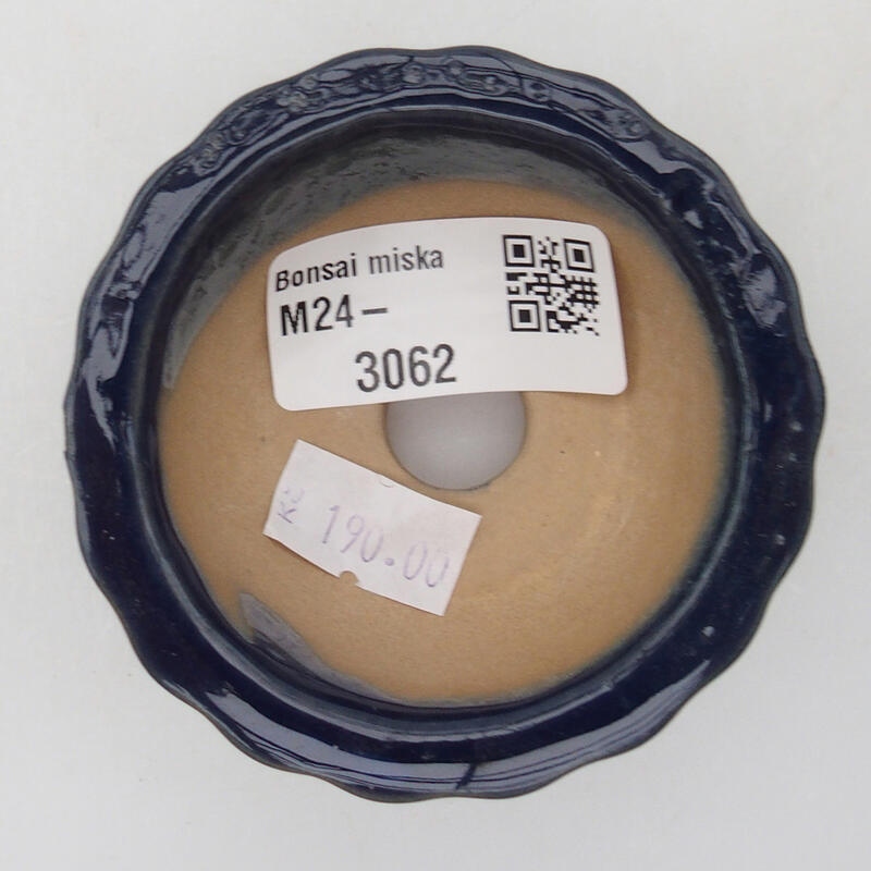Keramik-Bonsaischale 6 x 6 x 3,5 cm, Farbe Blau