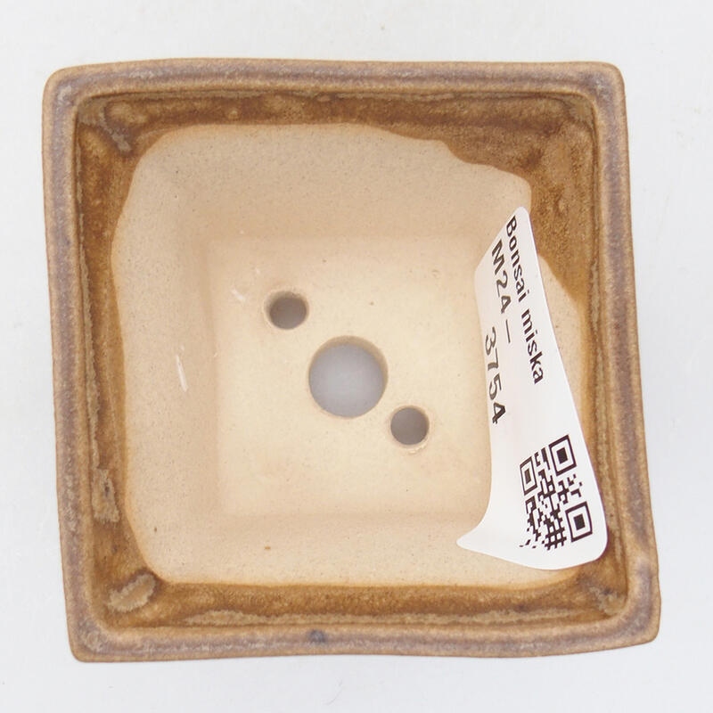 Bonsaischale aus Keramik 6 x 6 x 4 cm, beige