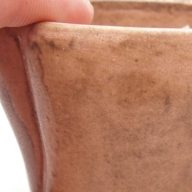 Keramik-Bonsaischale 7,5 x 7 x 4 cm, Farbe rosa