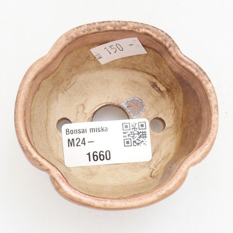 Keramik-Bonsaischale 7,5 x 7 x 4 cm, Farbe rosa