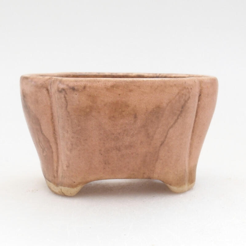 Keramik-Bonsaischale 7,5 x 7 x 4 cm, Farbe rosa