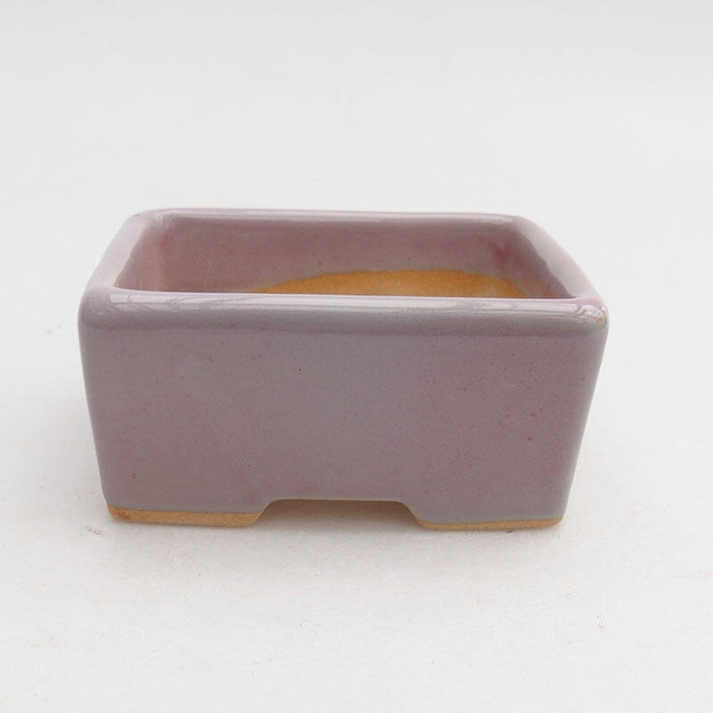 Keramik-Bonsaischale 8,5 x 7 x 4 cm, Farbe rosa