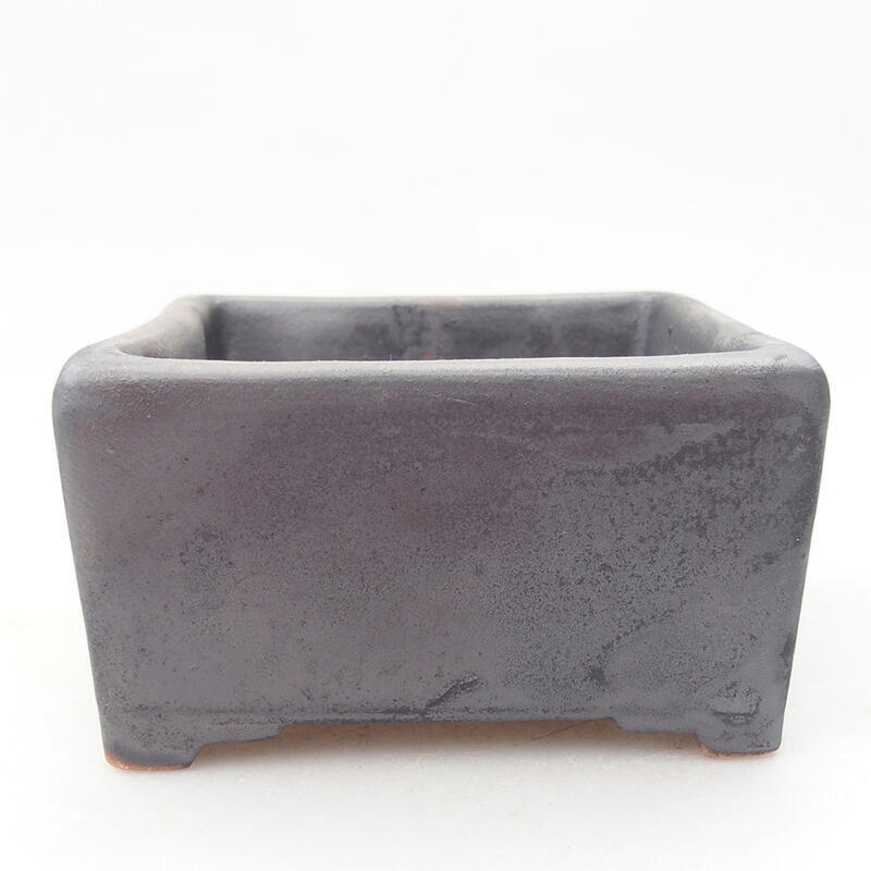 Keramik-Bonsaischale 8,5 x 8,5 x 5 cm, Farbe grau
