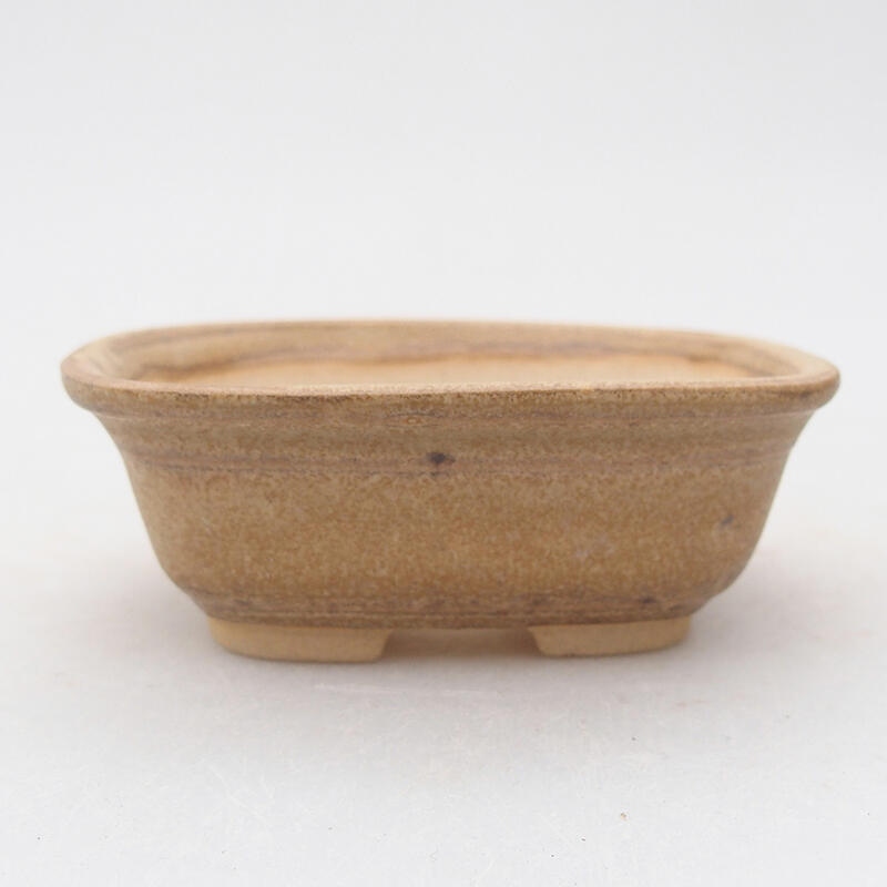 Bonsaischale aus Keramik 8 x 6,5 x 3 cm, beige