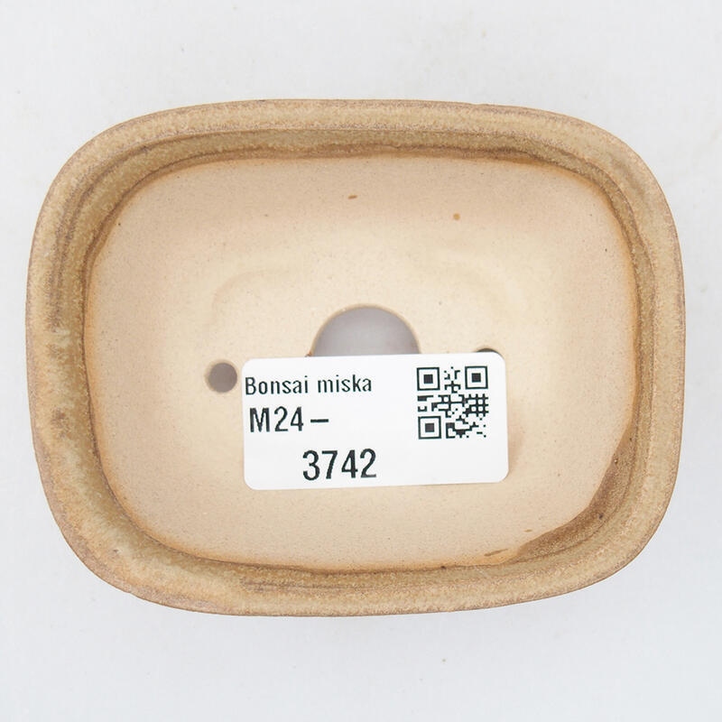 Bonsaischale aus Keramik 8 x 6,5 x 3 cm, beige
