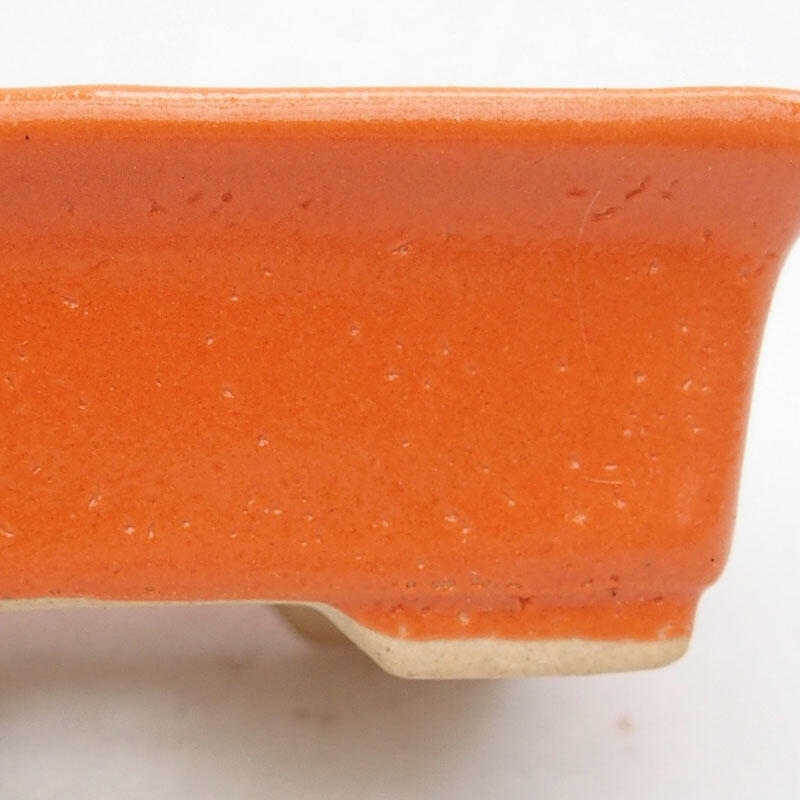 Keramik-Bonsaischale 8 x 6 x 2,5 cm, Farbe Orange