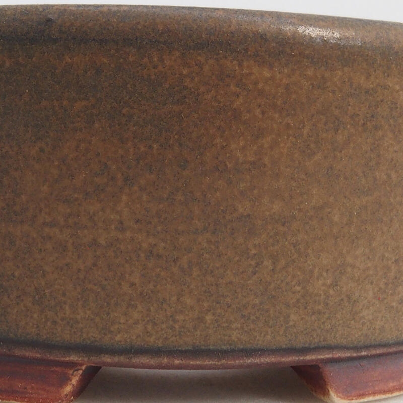 Keramik-Bonsaischale 8 x 7 x 3,5 cm, Farbe braun